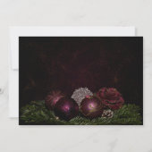 Invitation Christmas Party Pink Ornaments Green Leaves Black (Dos)