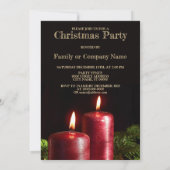 Invitation Christmas Party Red Candles Winter Holidays (Dos)