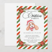 Invitation Christmas Party Winter Botanical (Devant / Derrière)