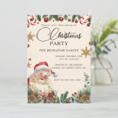 Invitation Christmas Party Winter Botanical (Debout devant)