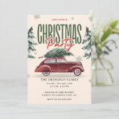 Invitation Christmas Party Winter Botanical (Debout devant)