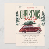 Invitation Christmas Party Winter Botanical (Devant / Derrière)