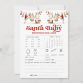 Invitation Christmas Père Noël Baby Predictions Conseils Cart (Devant)