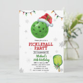 Invitation Christmas pickleball party invite (Debout devant)