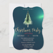 Invitation Christmas Pine Tree,Chic Green Christmas Company (Devant)