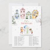 Invitation Christmas Roll A Snowman Game (Devant)