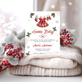 Invitation Christmas Santa Baby Holiday Baby Shower