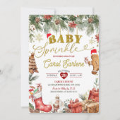 Invitation Christmas Santa Baby Sprinkle Baby Shower (Devant)