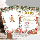 Invitation Christmas Santa Baby Sprinkle Baby Shower