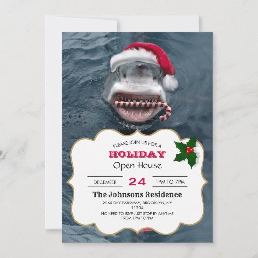 Invitation Christmas Shark (Devant)