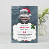 Invitation Christmas Shark (Debout devant)
