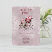 Invitation Christmas Sleigh With Gifts Holiday Party (Debout devant)