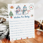 Invitation Christmas Snowman Wives for Baby Game Card<br><div class="desc">Christmas Snowman Wives for Baby Game Card</div>