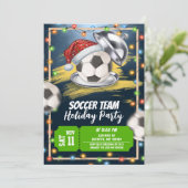 Invitation Christmas Soccer Holiday Party (Debout devant)