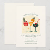 Invitation Christmas Spirits Holiday Cocktail Party (Devant / Derrière)