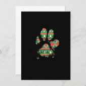 Invitation Christmas Tree Pattern Knit Muddy Messy Dog Paw Pr (Devant / Derrière)