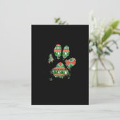 Invitation Christmas Tree Pattern Knit Muddy Messy Dog Paw Pr (Debout devant)