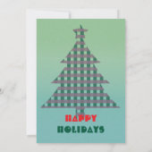 Invitation Christmas Trendy Checks Customize Party (Dos)