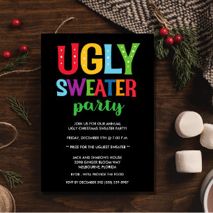 Invitation Christmas Ugly Sweat Office Adult Party