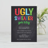 Invitation Christmas Ugly Sweat Office Adult Party Invitat (Debout devant)