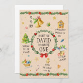 Invitation Christmas Watercolor (Devant / Derrière)