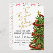 Invitation Christmas Wedding Invitation,Winter Wedding (Devant / Derrière)