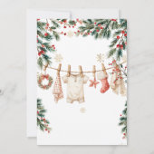 Invitation  Christmas Winter Clothesline Santa Baby Shower (Dos)