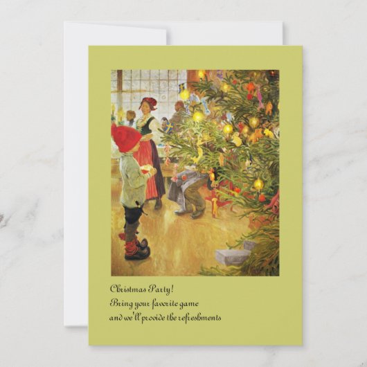 Invitation Christmastime Encore petit garçon et Julgran (Devant)