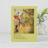 Invitation Christmastime Encore petit garçon et Julgran (Debout devant)