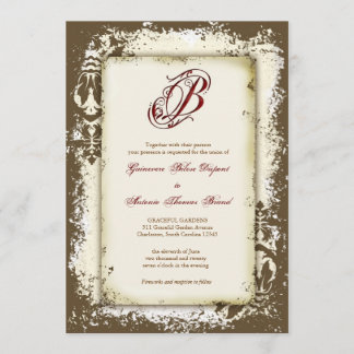 Invitation CHROMATOGRAPHIE GAZEUSE se précipitant la damassé