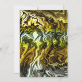 Invitation Chrome Liquid Metallic Or Argent Fête d'anniversai (Dos)