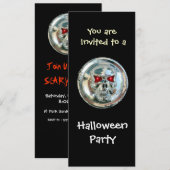 INVITATION CHROME SKULL HALLOWEEN PARTY (Devant / Derrière)