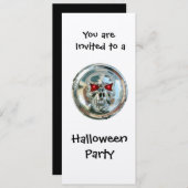 INVITATION CHROME SKULL HALLOWEEN PARTY (Devant / Derrière)
