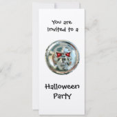 INVITATION CHROME SKULL HALLOWEEN PARTY (Devant)