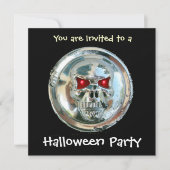 INVITATION CHROME SKULL HALLOWEEN PARTY (Devant)