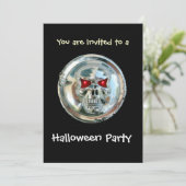 INVITATION CHROME SKULL HALLOWEEN PARTY (Debout devant)