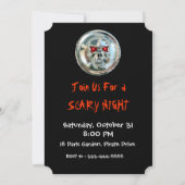 INVITATION CHROME SKULL HALLOWEEN PARTY (Dos)