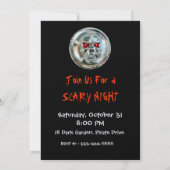 Invitation CHROME SKULL HALLOWEEN PARTY Ice Metallic (Dos)