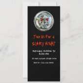 Invitation CHROME SKULL HALLOWEEN PARTY Ice Metallic (Dos)