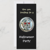 Invitation CHROME SKULL HALLOWEEN PARTY Ice Metallic (Devant)