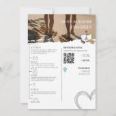 Invitation Chronologie de l'amour moderne Mariage illustré (Dos)