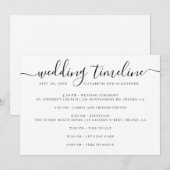 Invitation Chronologie du Mariage | Planning Minimaliste Mode (Devant / Derrière)