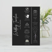 Invitation Chronologie et détails du mariage de Gotich (Debout devant)