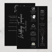 Invitation Chronologie et détails du mariage de Gotich (Devant / Derrière)