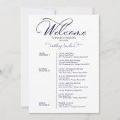 Invitation Chronologie itinérante du week-end mariage Élégant (Devant)