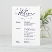 Invitation Chronologie itinérante du week-end mariage Élégant (Debout devant)