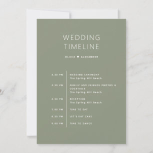 Invitation Chronologie Vert Sauge Poussiéreux Itinéraire de