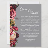 Invitation Chrysanthème Pierre Ciselée Coulourée (Devant)