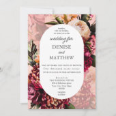 Invitation Chrysanthème romantique sur Gossamer amer amande r (Devant)