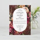 Invitation Chrysanthème romantique sur le Mariage du vin (Debout devant)